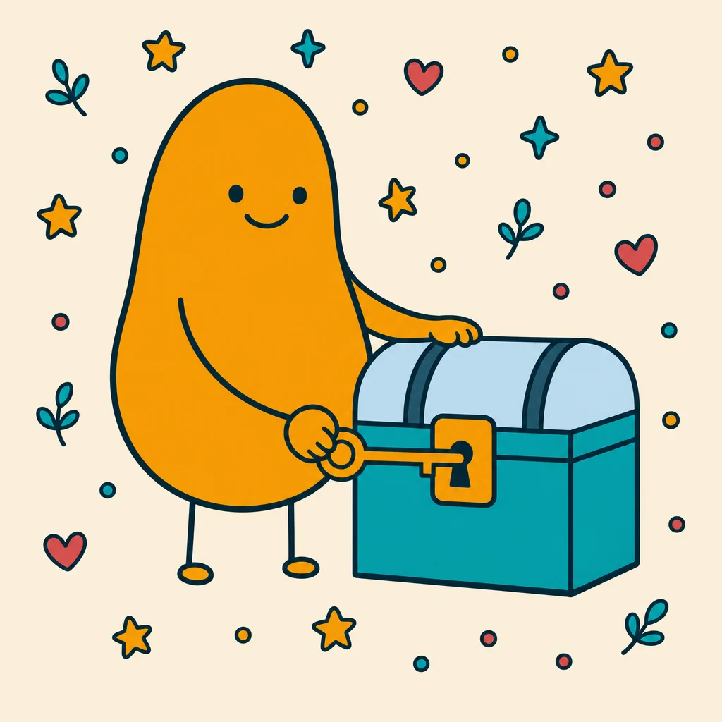 A parent turning a key to lock a chest